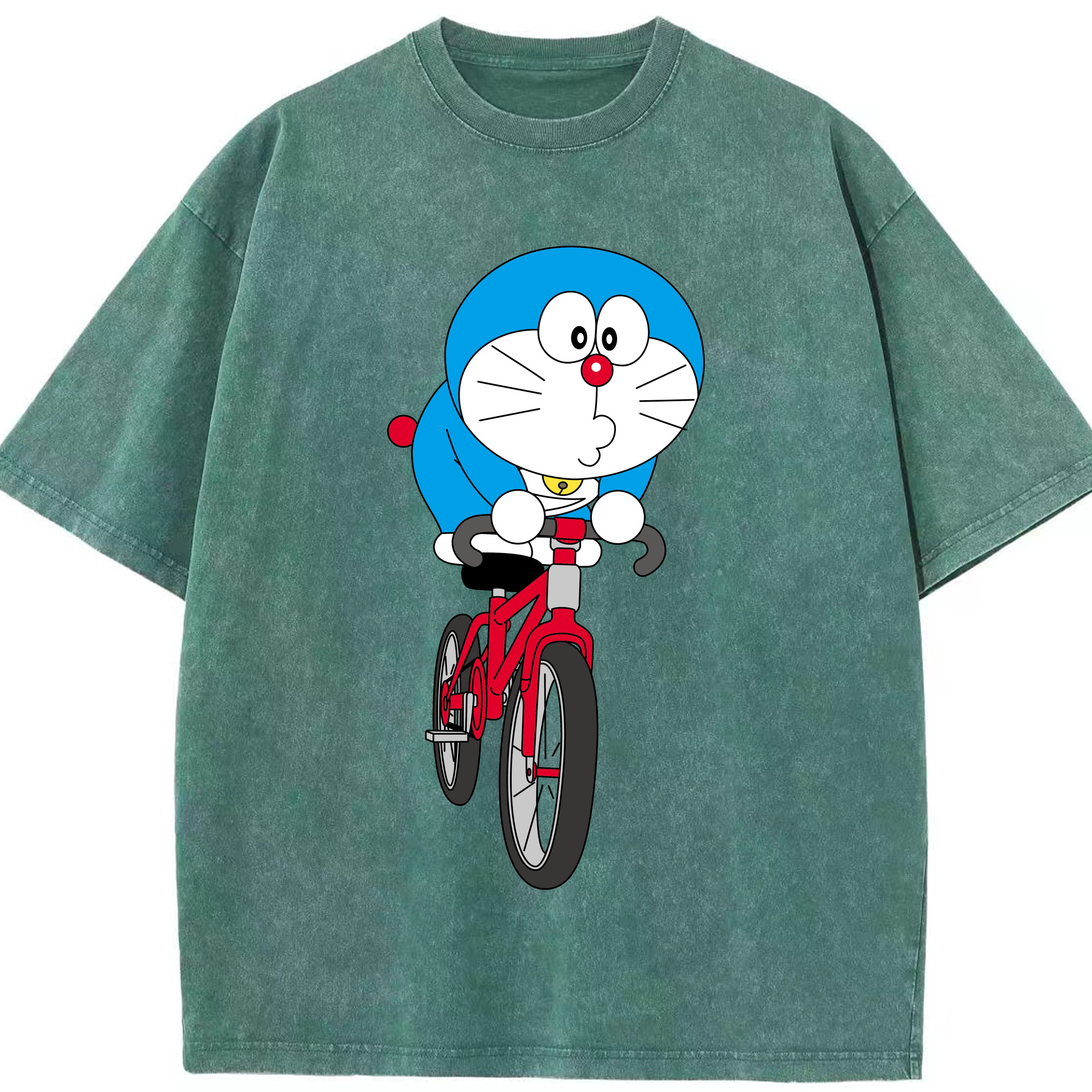 （画像用） ドラえもん Doraemon 綿100% ヴィンテージ風 半袖Tシャツ（フロントプリント）